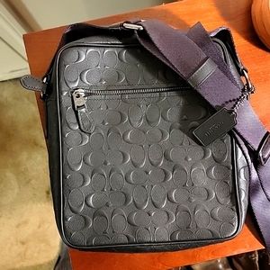 Coach Flight Bag with Signature Crossgrain